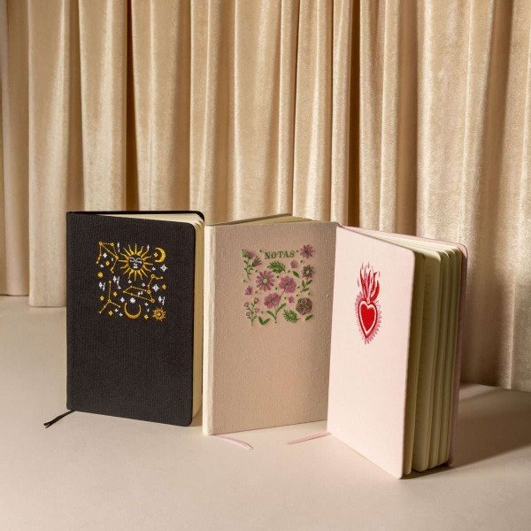Producto - Cuaderno bordado Sol - 1
