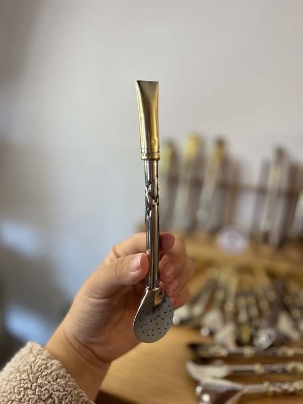 Producto - Bombillon alpaca y bronce recto