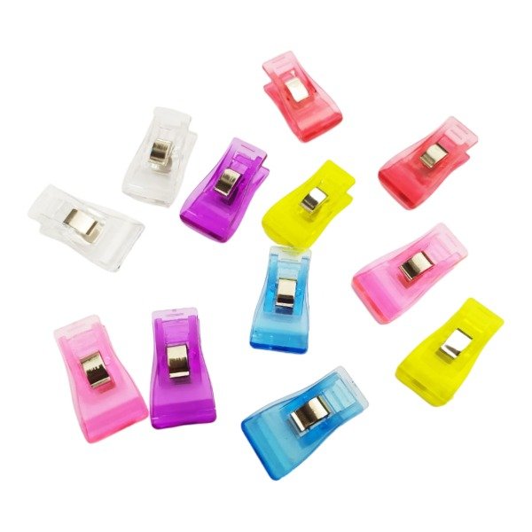Producto - BROCHES PRENSA TELA O PATCHWORK CHICOS (3CM) X 12 UNIDADES