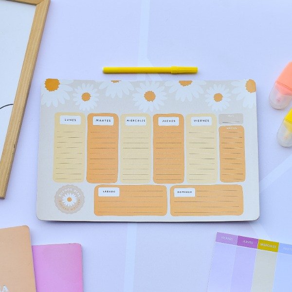 Producto - Pizarra magnetica planner margaritas