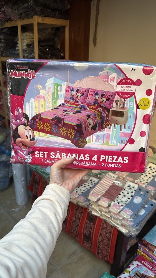 Producto - Sábanas Infantiles Minnie 1 4 piezas