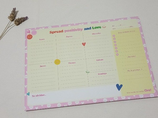 Producto - Planner semanal Positivity