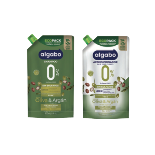 Producto - Combo Shampoo y Acondicionador SIN SAL DOY PACK Oliva y Argan 300ml