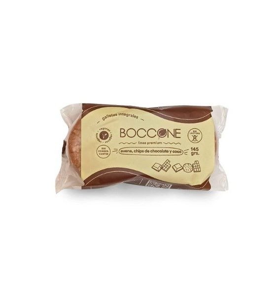 Producto - Galletitas integrales avena,chips de choco y coco 145grs BOCCONE