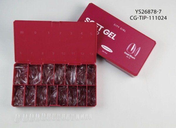 Producto - TIP SOFT GEL OVAL SHORT CITY GIRL 510PCS 00-13 SCULPIDA
