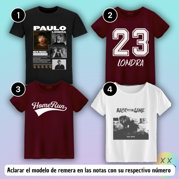 Producto - Remeras Paulo Londra #1 (varios modelos)
