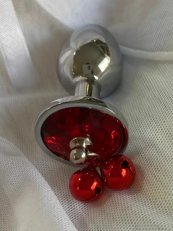 Producto - SEXA PLUG DE ACERO CHICO ROJO CON CASCABEL - 3