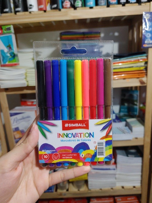 Producto - Marcadores Escolares Simball x10. largos