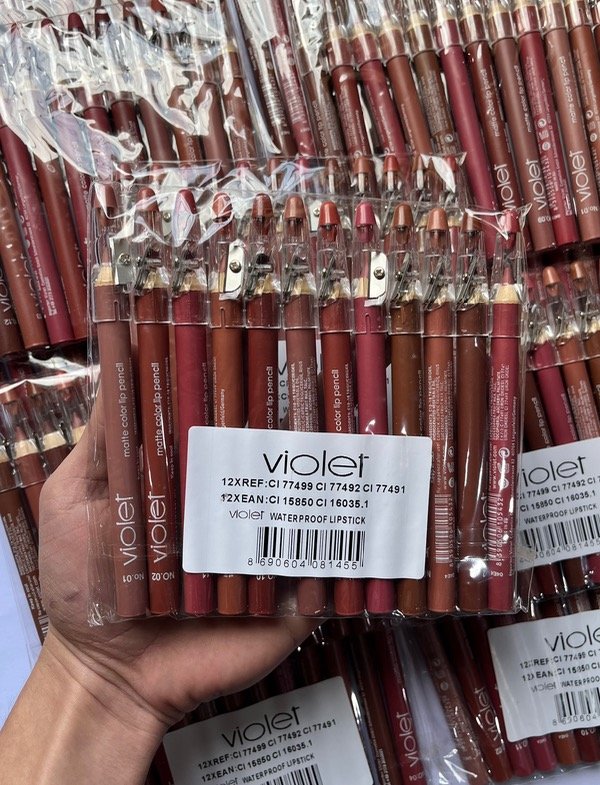 Producto - Delineador Labios con Sacapuntas Violet x12 unidades