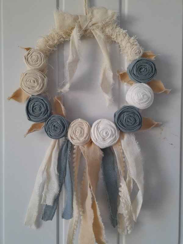 Producto - Colgante azul con flores