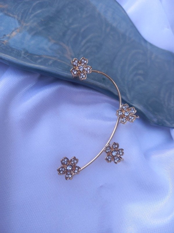 Producto - aro solitario florcitas (izquierdo)