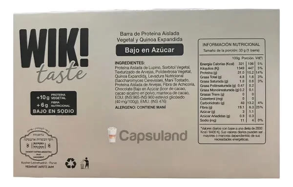 Producto - BARRITAS PROTEINA WIK! CAJA X 15 UNIDADES - 2