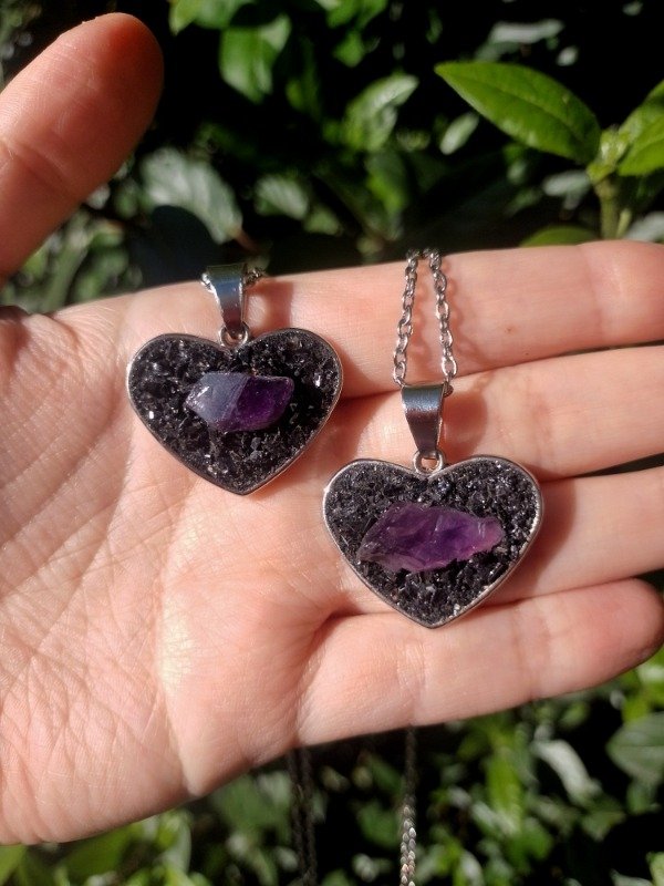 Producto - Corazón de Turmalina con Amatista