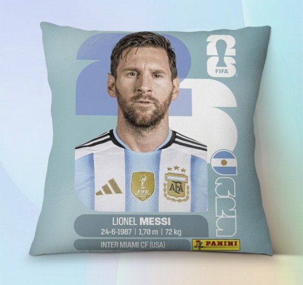 Producto - Plantillas Almohadones Figurita Messi Argentina Mundial 2026 #A155
