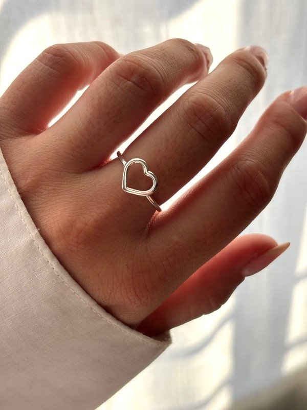 Producto - Anillo corazón calado M