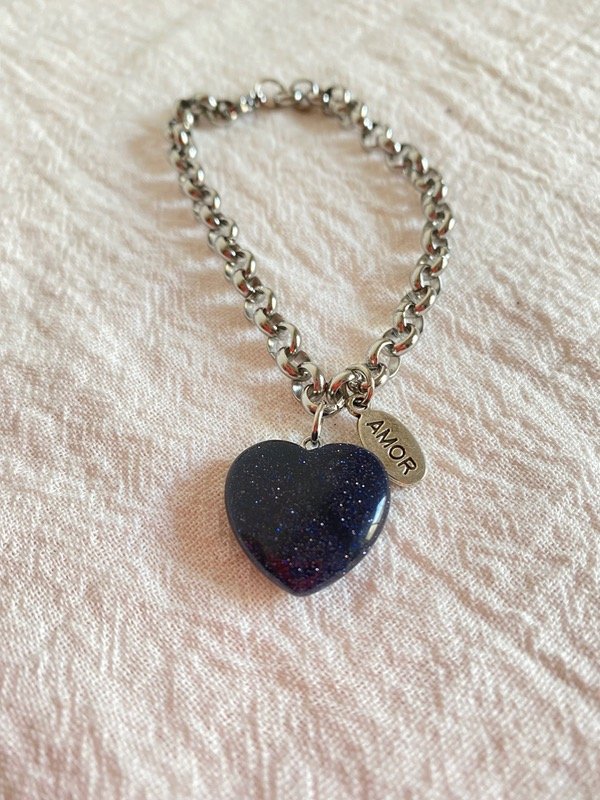 Producto - Amuleto corazón lluvia de estrellas