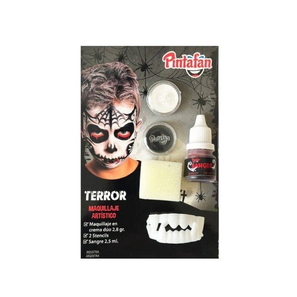 Producto - Kit x2 acuarelables blanco, negro, diente Drácula y esponja "DRACU DIENTES"