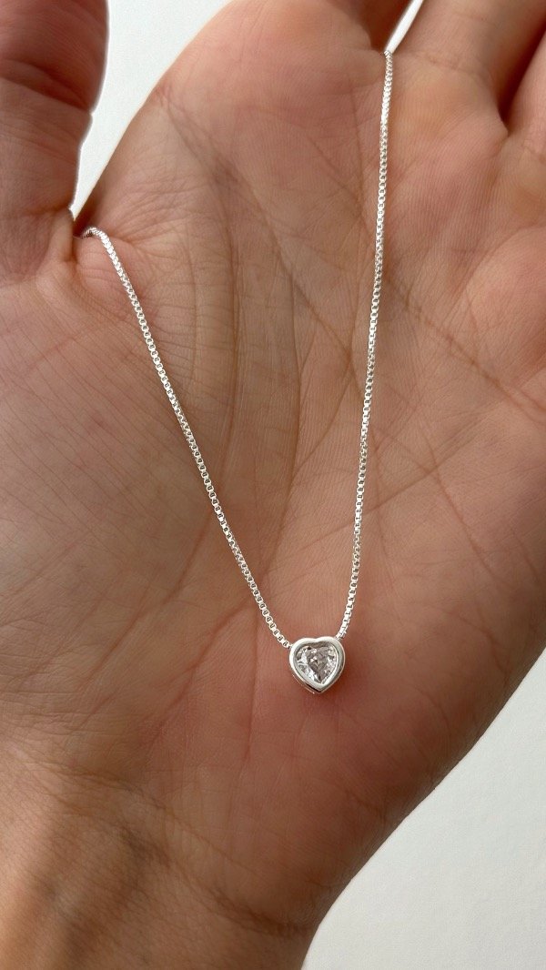 Producto - Conjunto vene susy corazon 40cm ACERO BLANCO