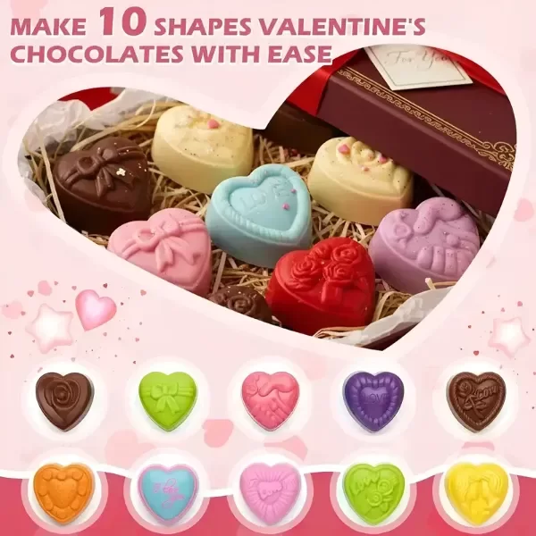 Producto - Molde Corazones X10 Boda Amor Pareja - 3