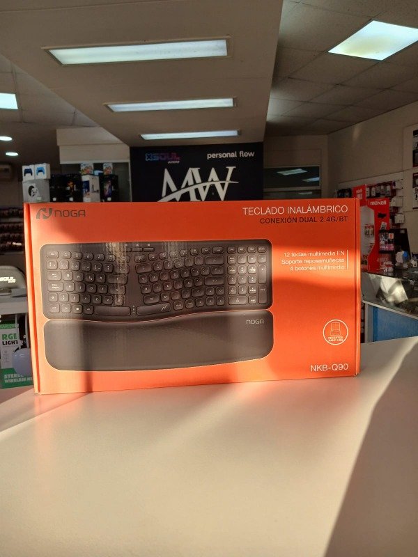 Producto - Teclado Inalambrico + Bluetooth + Apoya Muñeca Noga NKB-Q90