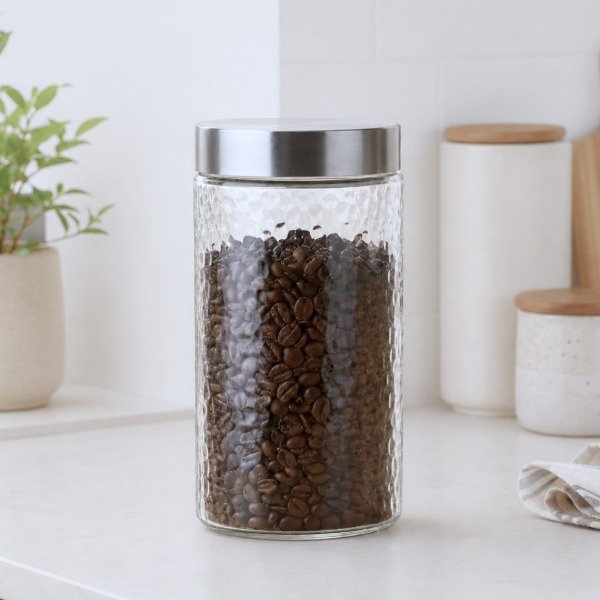 Producto - FRASCO DE VIDRIO TRAMADO CON TAPA METAL 1700 CC