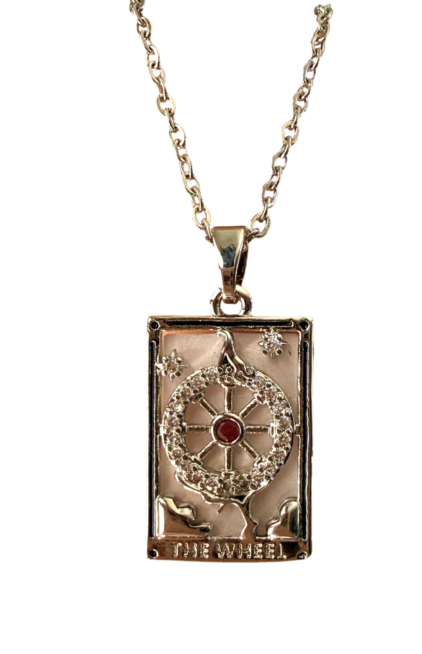 Producto - Collar Tarot The Wheel Silver-Acero