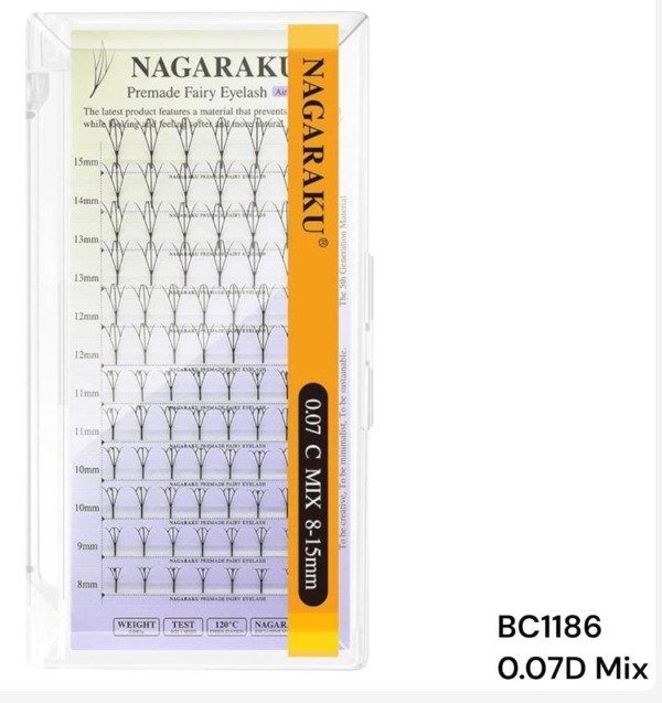 Producto - EXTENSIONES DE PESTAÑAS PREMADE FAIRY NAGARAKU 0.07D MIX