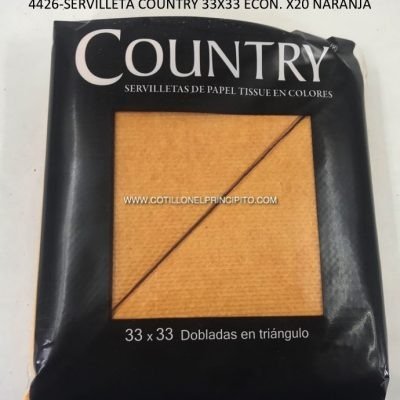 Producto - Country Económica Lisa 33x33cm Naranja x40
