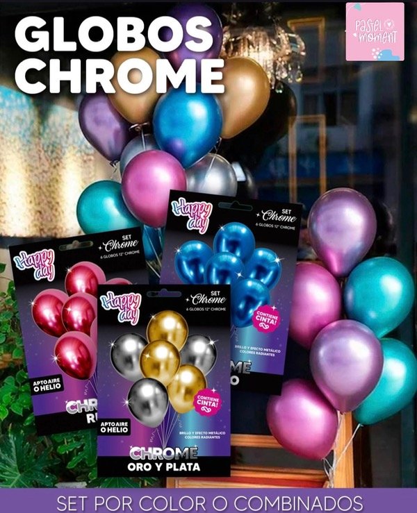 Producto - SET DE GLOBOS CHROME