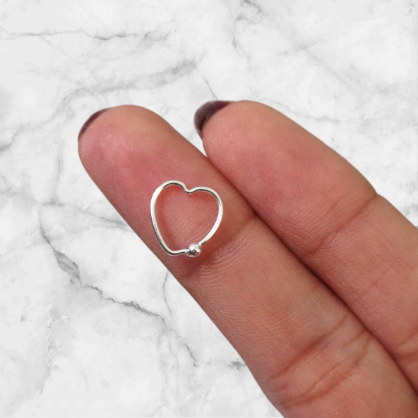 Producto - Piercing/ Argolla corazón 1cm PL 300091