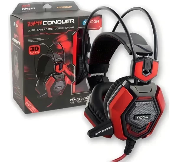 Producto - AURICULAR GAMER NOGA CONQUER HEADSET PC POTENTE + MICROFONO