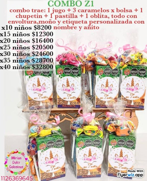Producto - Combo unicornio dreams z1