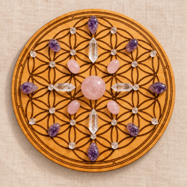 Producto - Rejilla Energética para Cristales de Geometría Sagrada - Guatambú 15 cm - 1