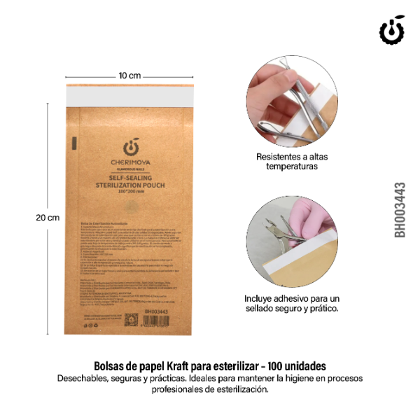 Producto - CHERIMOYA BOLSAS PARA ESTERILIZAR 100X200 PAQ100U - 1