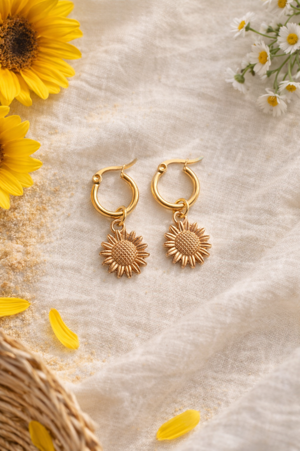 Producto - Aros Girasol (dorado)