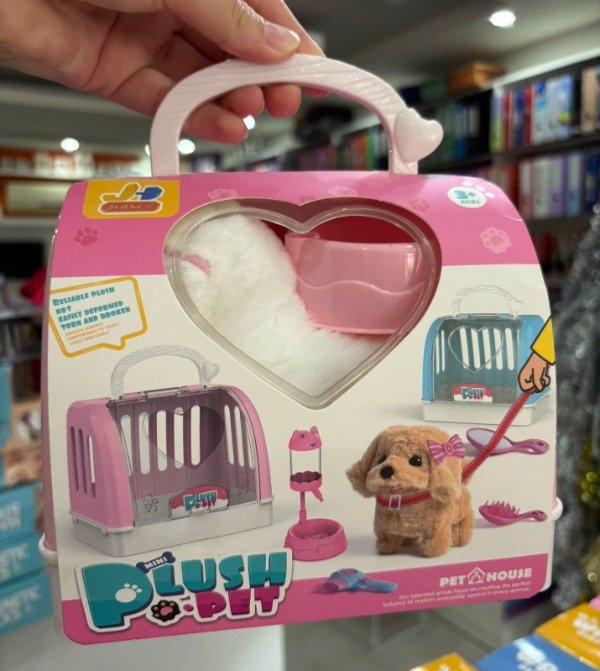 Producto - MASCOTA CON TRANSPORTADORA Y ACCESORIOS PLUSH PET