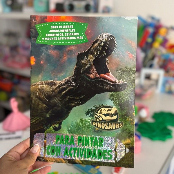 Producto - Libro Actividades y Para Pintar c Stickers Dino 7379 - 0
