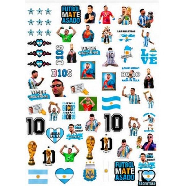 Producto - PLANCHA A4 PREDISEÑADA ARGENTINA - TATUAJES TEMPORALES - 2