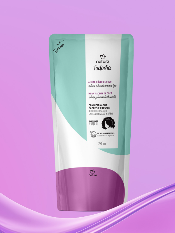 Producto - Repuesto Acondicionador Cabello rizado Mora y aceite de coco 280 ml
