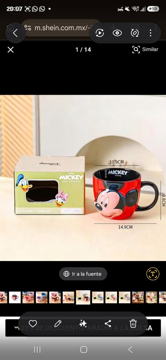 Producto - Taza 3D MICKEY ROJO - 3