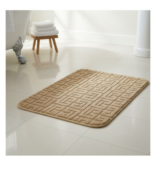 Producto - Alfombra de pelo c/ formas Beige