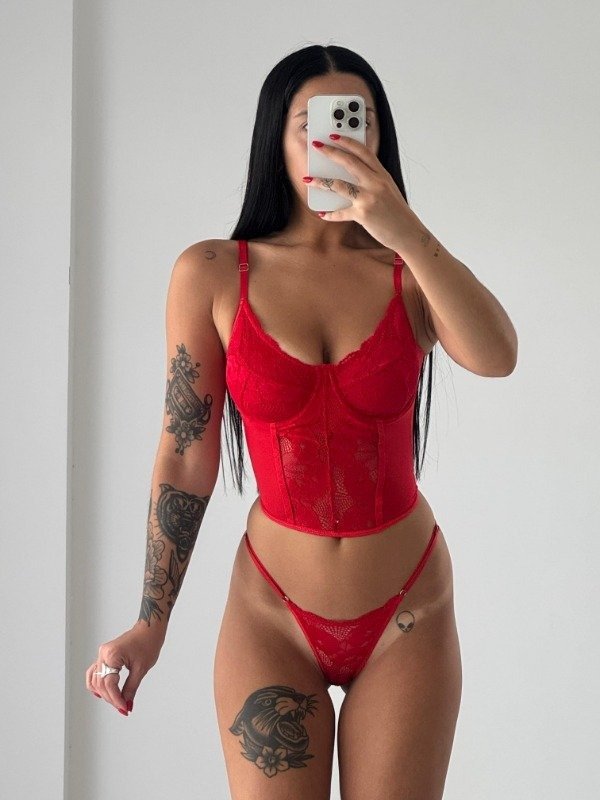 Producto - Corset tul y puntilla