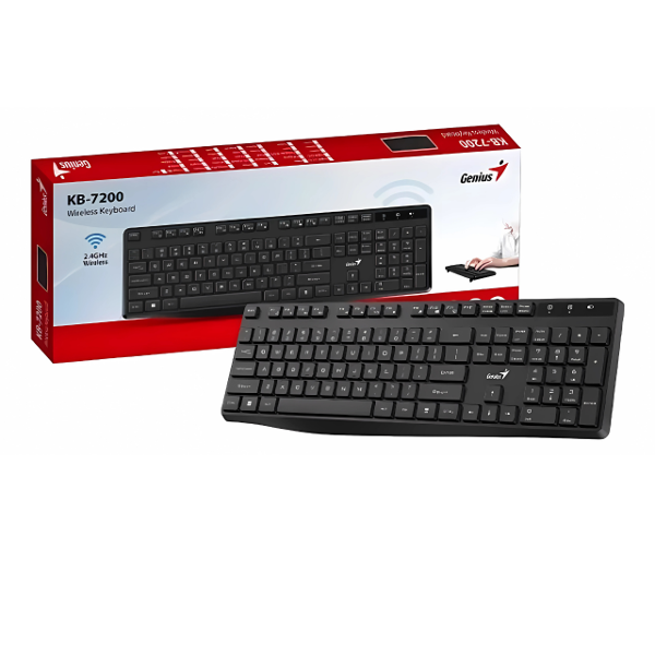 Producto - TECLADO WIRELESS KB-7200,BLK,SP,2.4GHZ,KB GENIUS