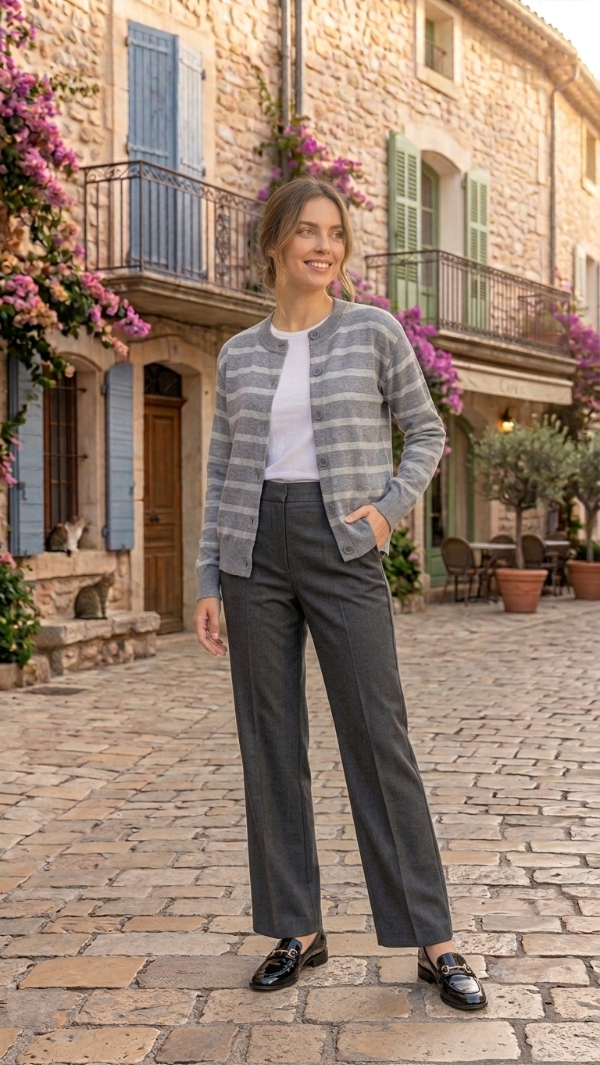 Producto - Cardigan Manhattan Rayas, Saco Tejido Milán - 8