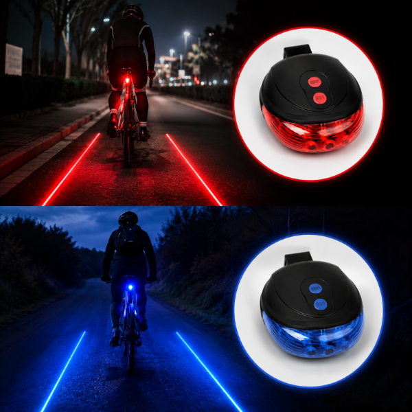 Producto - Luz Trasera para Bicicleta con Laser A PILA