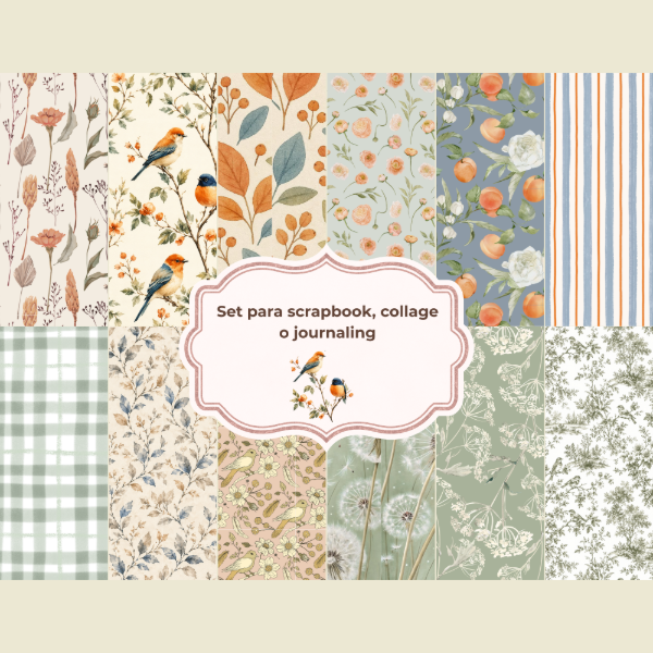 Producto - Set creativo Natura.Ideal para scrapbook, collage o journaling - 2