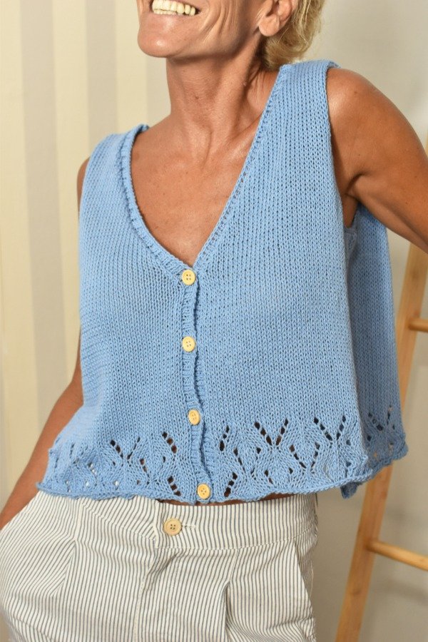 Producto - Chaleco Que Estés Sonriendo - Azul Pastel