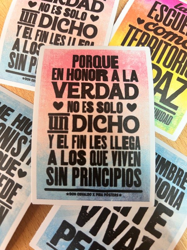 Producto - Sticker la verdad - Piba Posters