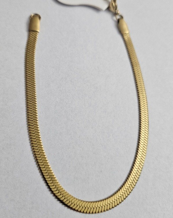 Producto - Pulsera chata dorada 19cm 4.2mm