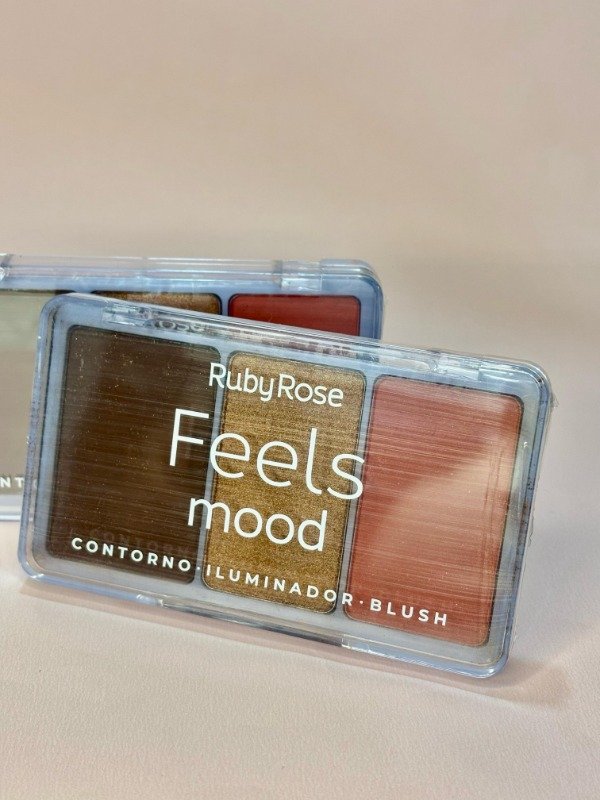 Producto - Paleta T40 Feels Mood (contorno-iluminador-blush) - Ruby Rose